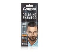 Cameleo Men - Shampoo Colorante - Marrone Scuro - Capelli, Barba, Baffi - Rinfresca - Dura da 4 a 6 Lavaggi - Applicazione facile e veloce - Estratto di Noce - 15 ml