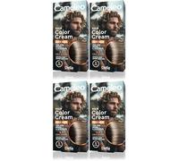 Cameleo Men - Tintura permanente per capelli | Colore Marrone Chiaro delle orecchie, della barba e dei baffi | Effetto colore naturale in 5 minuti | Coprire i capelli grigi | 30ml (Confezione da 4)