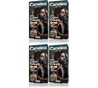 Cameleo Men - Tintura permanente per capelli | Colore Nero delle orecchie, della barba e dei baffi | Effetto colore naturale in 5 minuti | Coprire i capelli grigi | 30ml (Confezione da 4)