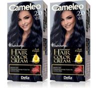 Cameleo - Omega Plus - Tinta per Capelli - Blu nero - Colore Profondo, Duraturo - Colorazione Permanente - Protezione per i Capelli - Kit Completo per la Colorazione - 50ml (Confezione da 2)