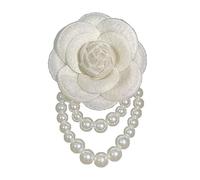 Camelia Fiore Spilla Pin Perla Nappa Corpetto Moda Gioielli Spilla Donna Camicia Collare Accessori