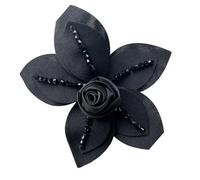 Camelia Fiore Spilla Vintage Casual Stile Etnico Matrimoni Pin Per Incontri di Lavoro Incontri Sociali Moda Donna Spilla, Nero , Taglia unica