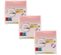 Camelia Maxi Assorbenti Normale 3 x 24 Pezzo - Morbido come Seta - Zuverlässiger