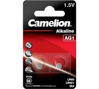 Camelion 12050201 cellule senza mercurio AG1/LR60/LR621/364 Bottone alcaline, 1,5 V, confezione da 2)