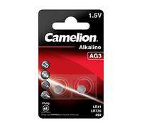 Camelion 12050203 - Pile a bottone alcaline, senza mercurio, AG3/LR41/LR736/392 (1,5 V, confezione da 2)