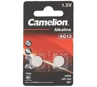 Camelion 12050213 cellule senza mercurio Bottone alcaline AG13/LR44/357, 1,5 V, 2 pezzi)