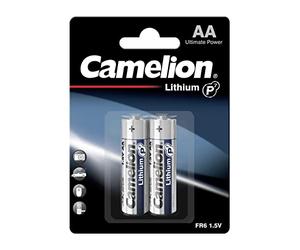 Camelion 19000122 - Batteria al litio FR06/Mignon/AA/confezione da 2 argento