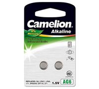 Camelion AG 6 LR 921 - Batteria a bottone per orologi, non ricaricabile, 2 pezzi