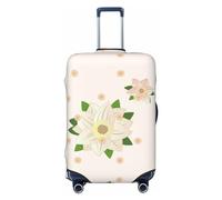 Camellia In Bloom - Copertura per bagagli da viaggio per bagagli da 45-81 cm, lavabile, resistente ai graffi, Fioritura Esagonale Bianco, M