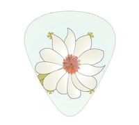 Camellia In Bloom - Set di 12 plettri per chitarra multispessore, tono trasparente, confortevole al tatto, forte resistenza all'usura e durezza, fornito con scatola trasparente