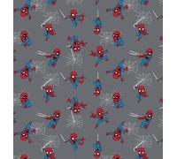 Camelot Tessuto in cotone stampato con Spider-Man, collezione Marvel, larghezza 112 cm, al metro, tessuto al 100% cotone, ideale per artigianato, trapuntatura, sartoria per bambini, motivo: mini