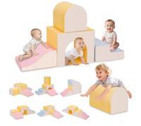 CAMELUS Giocattoli da arrampicata per bambini a partire da 1 anno, 4 pezzi giocattolo per arrampicata indoor, blocchi in schiuma morbida per bambini per bambini, set di attività