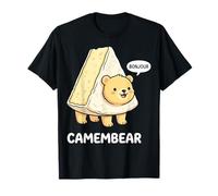Camembear Gioco di Parole per Fan Camembert Cheeselover Maglietta