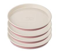 Cameo - Dr.Oekter Cameo-Dr.Oetker Set 4 Stampi Ideali per Torte a Strati in Acciaio Rivestito con Ceramica Rinforzata 17 X 3 Cm, Linea Retrò, Colore Panna, Quantità: 1 Pezzo, Rosa/Creme, 17 X 17 X 3 Cm