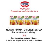 CAMEO FRUTTAPEC 3:1 PREPARATO PER MARMELLATA CONFETTURA CON PECTINA BOX 4x 50 g