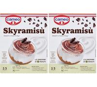 Cameo Skyramisù Dessert a Base di Skyr, Preparato per Dessert a Strati con Crumble di Biscotto Crema e Cacao, Facile da Preparare in 10 Minuti, Confezione per 2/3 porzioni, 77 g (Confezione da 2)
