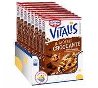Cameo Vitalis Il Müesli Croccante Double Chocolate 300 g, Cereali con Fiocchi Integrali d'Avena e Doppio Cioccolato Fondente e al Latte, Ricco di Fibre, Confezione Multipla 4/8/12 Pezzi (8 PEZZI)