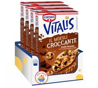 Cameo Vitalis Il Müesli Croccante Double Chocolate 300 g, Cereali con Fiocchi Integrali d'Avena e Doppio Cioccolato Fondente e al Latte, Ricco di Fibre, Confezione Multipla 4/8/12 Pezzi (4 PEZZI)