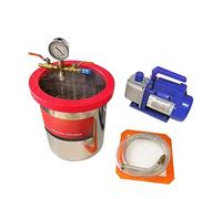 Camera A Vuoto In Acciaio Inossidabile Da 2/3/5 Galloni Con Pompa A Vuoto Da 3 Cfm Canna Antischiuma For Resina Epossidica Colla AB 9L/12L/20L(2Gal RS-1)