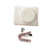 Camera Bag, Camera Bags for Photographers with White Pu Leather Detachable Portable for Vloggers and Travelers (White)