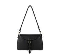 Camera bag in pelle con patta magnetica, DUNE GAIA S Nero TU