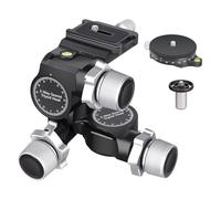 Camera Ball Head, Testa for treppiede con ingranaggio a 3 vie GH5 con piastra QR tipo Arca, microregolazione millimetrica, lega di alluminio completamente CNC, carico massimo 6 kg,parts(GH5 Kit)