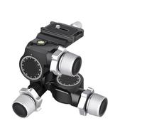 Camera Ball Head, Testa for treppiede con ingranaggio a 3 vie GR5 Lega di alluminio CNC, microregolazione millimetrica, con piastra QR tipo Arca, capacità di carico 6 kg,parts(GR5)