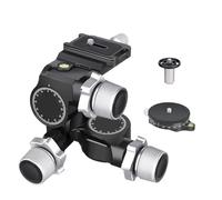 Camera Ball Head, Testa for treppiede con ingranaggio a 3 vie GR5 Lega di alluminio CNC, microregolazione millimetrica, con piastra QR tipo Arca, capacità di carico 6 kg,parts(GR5 kit)