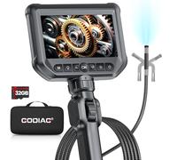 Camera borescope Two-Way Articulating Camera with Light, 0.31in Professional Endoscope Camera IPS 1080P HD, Inspection Camera for Automotive Mechanic, IP67 Waterproof LED Light Snake C Camera 32GB