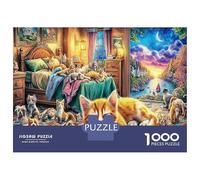 Camera confort gatti 1000 Pezzi Puzzle Da Montare Personalmente Per Esercitare Il Pensiero Logico Gatto dorme camera ideale Per Feste E Come Regalo Perfetto Per Collezionisti 52x38cm/1000pcs