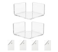 Camera Corner Mount - 2 Pieces Small Wall Mount Adhesive Acrylic Stand, Indoor Camera Bracket, 8.5x8.5x4.5cm Dimensions, Acrylic Qualiity, Smmooth Transparent Surrface - For Monitor