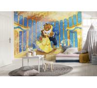 Camera da Letto Bambina Disney Parati 3.7x2.5m Grande Murale la Bella e Bestia