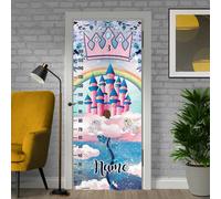 Camera da Letto Bambina - Principessa Altezza Chart - Personalizzato Testo Porta