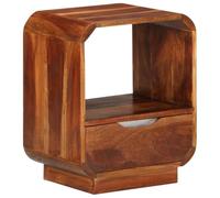 Camera da letto Comodino con Cassetto in Legno Massello di Sheesham 40x30x50 cm