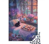 Camera da letto da strega Puzzle in Legnos 1000 Pezzi Puzzle Adulto Per Gioco Familiare Regalo Per Amore E Amico Gioco EduGattoion Decorazione Interna Unica Stress Relief Toy 1000pcs (75x50cm)