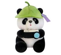 Camera da Peluche Peluche Peluche Cappello da Foglia di Lotus, Un Regalo di Peluche Un Compleanno Bambini, Comfort Accogliente, Coccole Infinite Calde Abbraccio 55cm