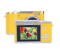 Camera da Zoom Digitale da 48 MP, Risoluzione 1080p, Zoom Elettronico 18x con Luce di Riempimento a LED, per L'assunzione di Selfie e L'anteprima dei Contenuti (YELLOW)