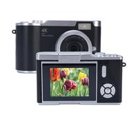 Camera da Zoom Digitale da 48 MP, Risoluzione 1080p, Zoom Elettronico 18x con Luce di Riempimento a LED, per L'assunzione di Selfie e L'anteprima dei Contenuti (BLACK)
