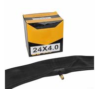 Camera d'aria 24 x 4,0 con valvola AV32 da 32 mm per biciclette elettriche, gomma butilica ispessita, stelo valvola diritta per una maggiore resistenza alle forature e ermeticità