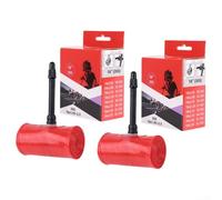 Camera d'aria per bicicletta da 45,7 cm per valvola Presta, in TPU, 45 mm, 2 pezzi, con guarnizione migliorata per la sicurezza (355 1,95-2,5) 45 mm