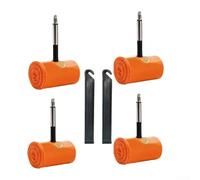 Camera d'aria per mountain bike, 26 x 2,3-2,5 con valvola da 45 mm, per freno a cerchio e ruote freno a disco, resistente ad alta pressione e assorbimento degli urti (4 pezzi + leva)