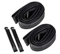 Camera d'aria per mountain bike con valvola Schrader, pneumatico interno per bicicletta, con leve per pneumatici, in gomma di alta qualità, ermeticità superiore, calore versatile, per la maggior parte