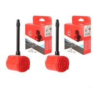 Camera d'aria per pneumatici per bicicletta in TPU da 66 cm, con valvola Presta da 45 mm, leggera, rossa, per mountain bike ad alta pressione, 26 pollici (1,35-1,95))