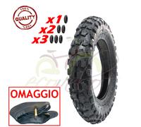 CAMERA D'ARIA + PNEUMATICO CROSS 100/90-10 PIAGGIO APE 50 TASSELLATO COPERTONE