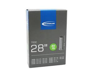 Camera d'aria standard con valvola interamente in alluminio Schwalbe (AV15) Noir