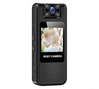 Camera d'azione WiFi 4K con lenti rotanti a 180°, batteria a 7 ore, design compatto per uso personale e legge, risoluzioni video multiple e formati, nero