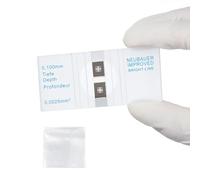 Camera di Conteggio Delle Cellule Del Sangue Cromata,Emocitometro Neubauer Migliorato con Linea Luminosa e Coprioggetti da 2 Pezzi,Vetro Delle Camere di Conteggio Della(Size:75x50mm,Color:Trasparente)
