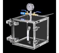 Camera di degassamento sottovuoto in acrilico, kit per camera di degassamento sottovuoto da laboratorio con manometro e valvola di evacuazione/scarico, elevata trasparenza, tenuta ermetica
