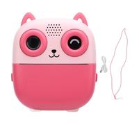 Camera di stampa istantanea 1080p da 48 MP Video digitale Stampa termica Dual HD Camera da 2,4 pollici Game Music Game Play 1300Mah Batteria (Rosa)