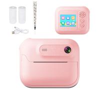 Camera di Stampa Istantanea per Bambini, 48 MP 1080p HD Kids Digital Camera 6x Zoom, Toddler Instant Cam Stampa Foto con Gioco MP3 per Regali di Compleanno di Natale (Roseo)